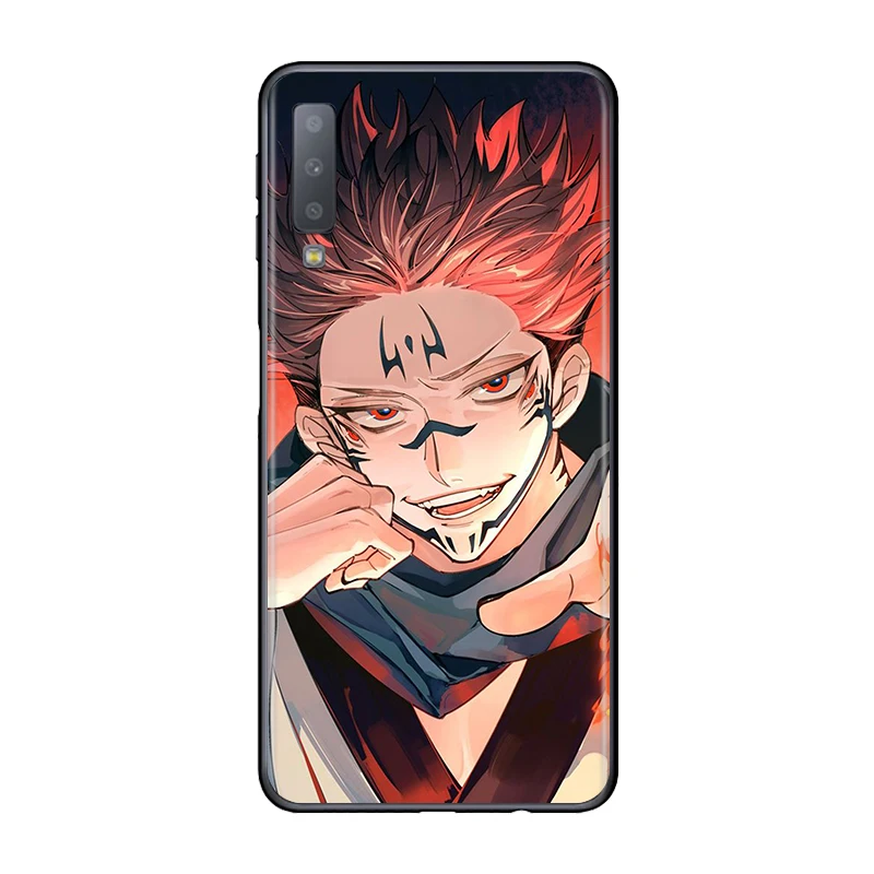 

Phone Case For Samsung A8 A9 Star A7 A9 A6 Plus 2018 A3 A5 2017 2016 A750 A6S A8S Jujutsu Kaisen Satoru Gojo anime Black Cover