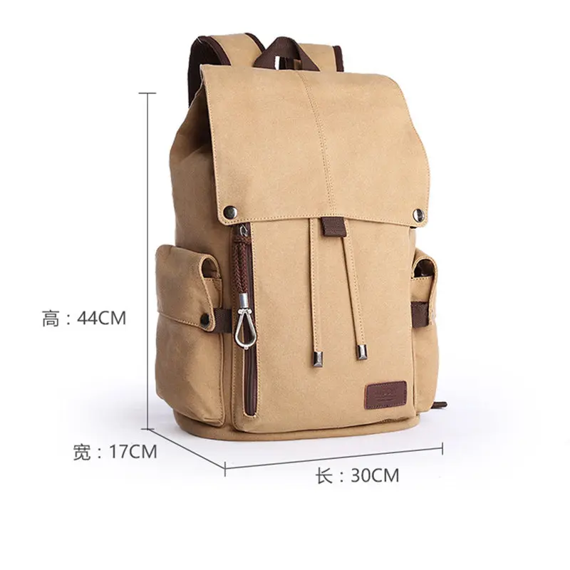 Модные холщовые Рюкзаки большой емкости мужской рюкзак дорожная сумка через