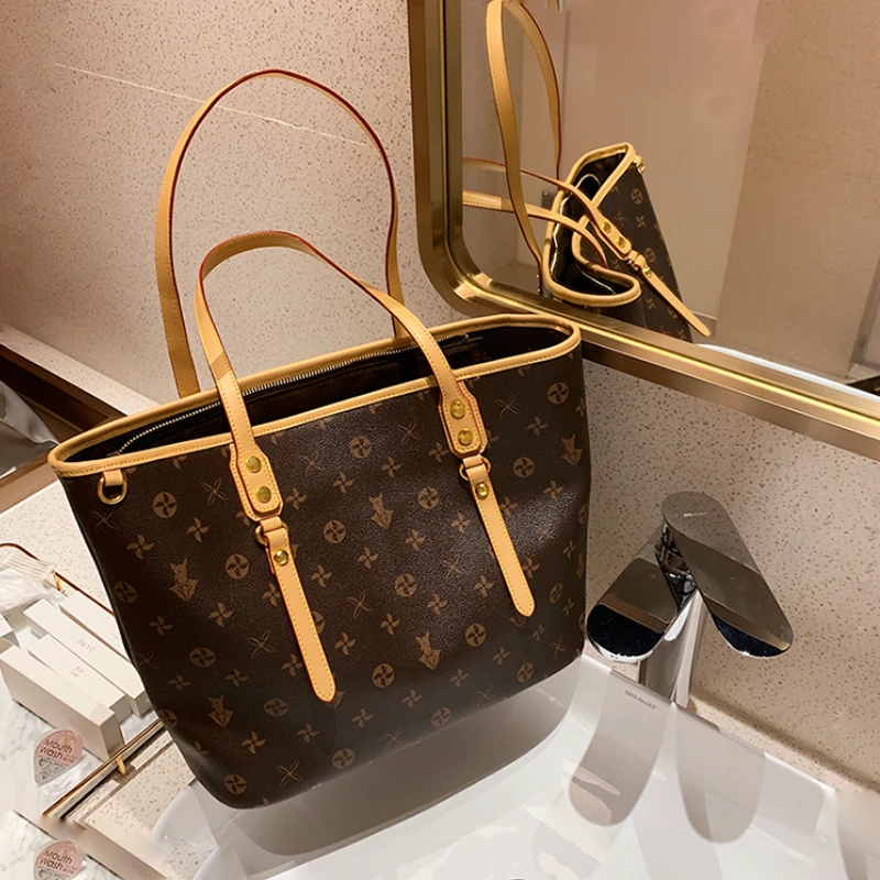 Сумка-тоут женская с цветочным узором саквояж кросс-боди на одно плечо