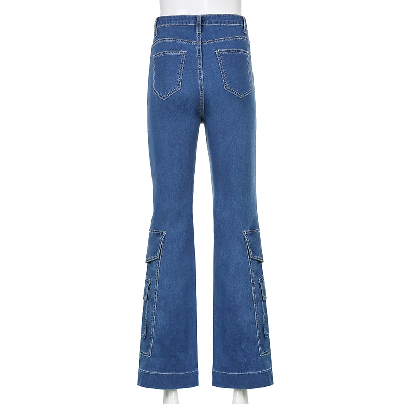 Skater Style Indie Boyfriend Baggy Pants Streetwear Teen Fashion 90s Jeans Pockets Wide Legs High Waist Trousers