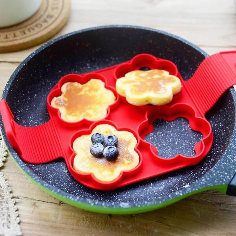 

Non-stick Pan Fry Egg Pancake Maker Silicone Ring Round Baking Egg Ring Heart Kitchen Shape Square Mould Mold Omelet Cooker R4K7
