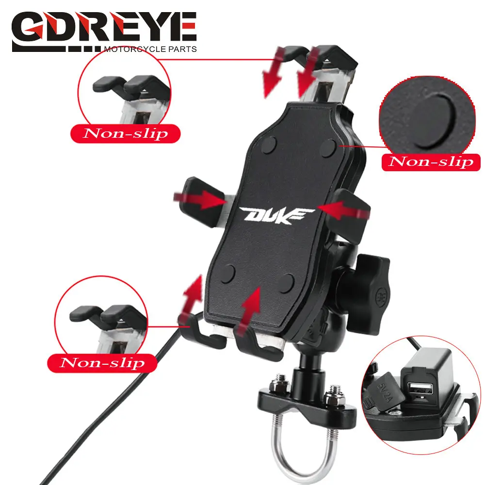 

Для KTM DUKE 125 200 250 390 690 790 DUKE390 DUKE200, держатель для Руля Мотоцикла, держатель для GPS, кронштейн с логотипом DUKE