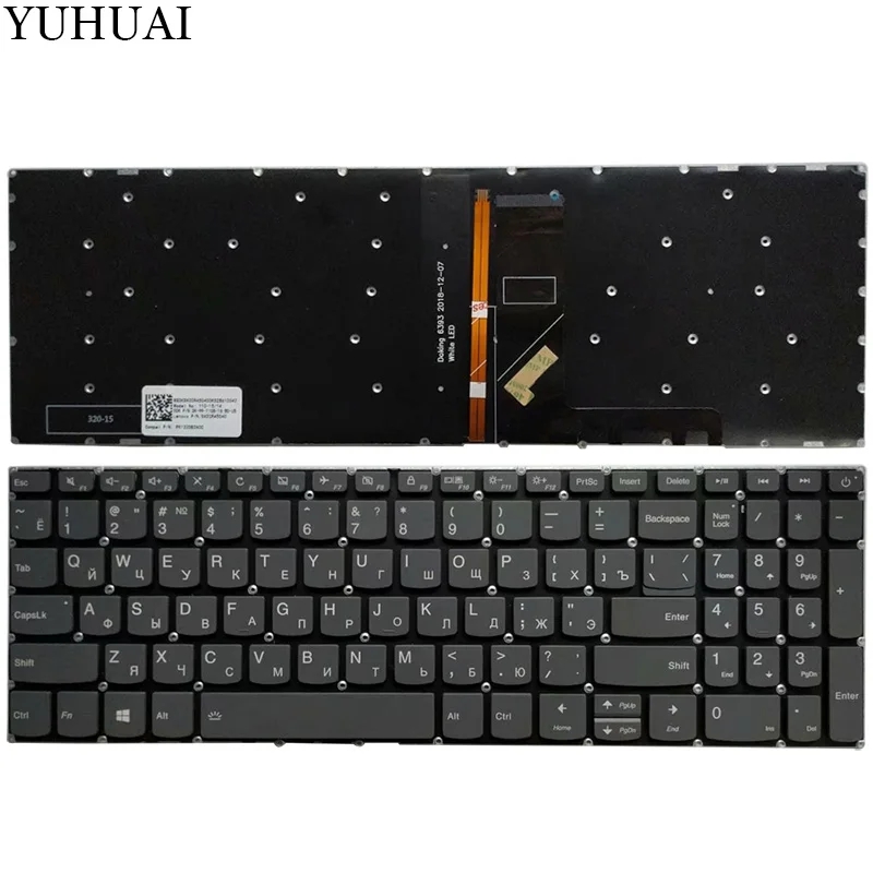 with backlight Новая русская клавиатура для lenovo ideapad 330-15 330-15AST 330-15IGM 330-15IKB RU Клавиатура для ноутбука - Цвет: with backlight
