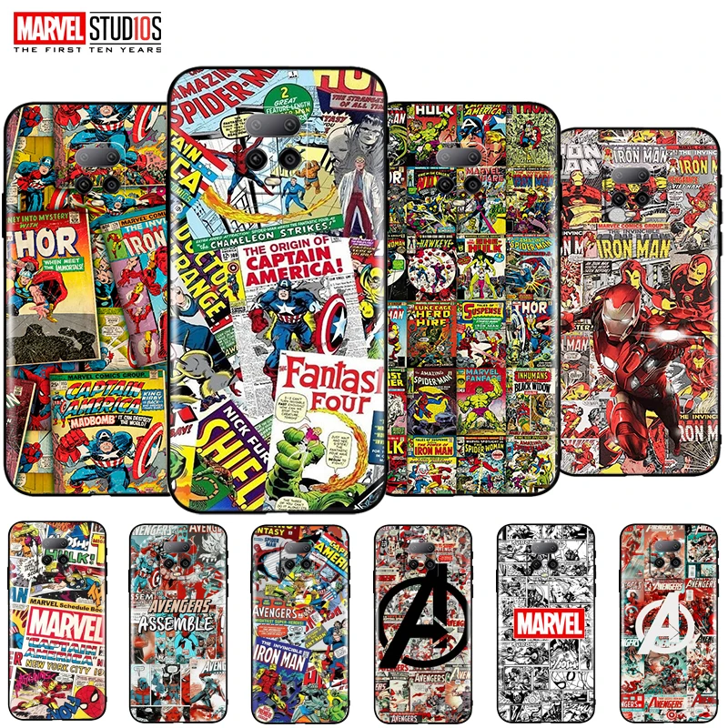 

Phone Case For Xiaomi Redmi Note 9S Soft Funda Cover Marvel Avengers Iron Man SpiderMan Hulk Captain America Venom Thor