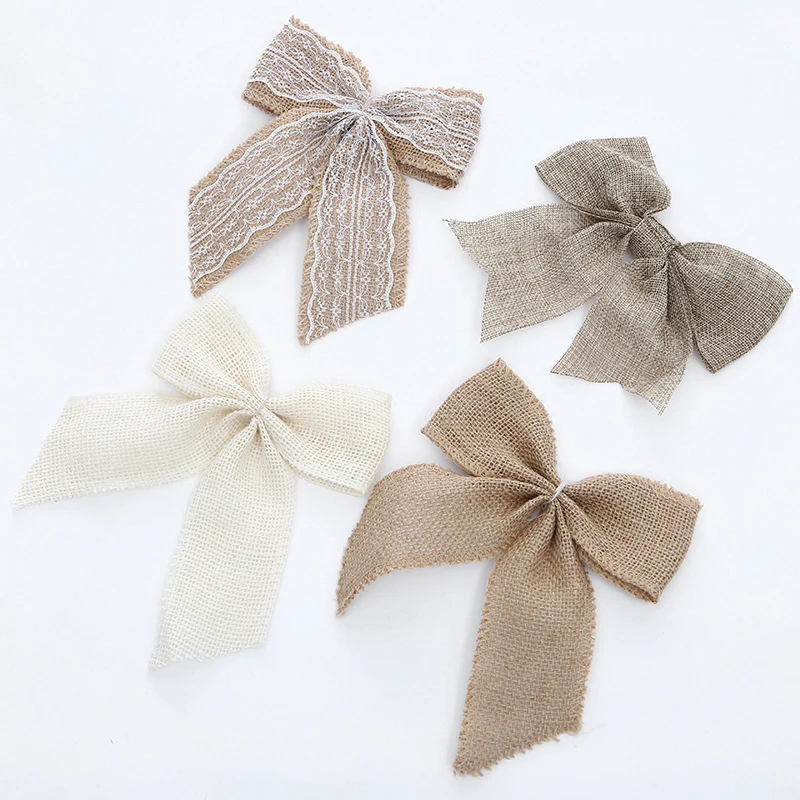 1 шт. натуральный джутовый бант кружевная лента отделка Деревенское свадебное