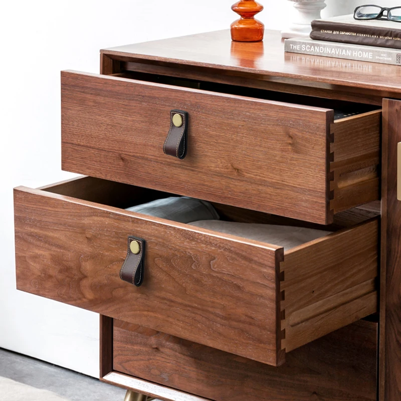 Итальянская двухсторонняя ручка из воловьей кожи для шкафа буфет шкаф Обувной