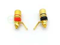 100pcs Gold Plated Audio speaker Binding Post Amplifier terminal for 4mm Banana Plug connector