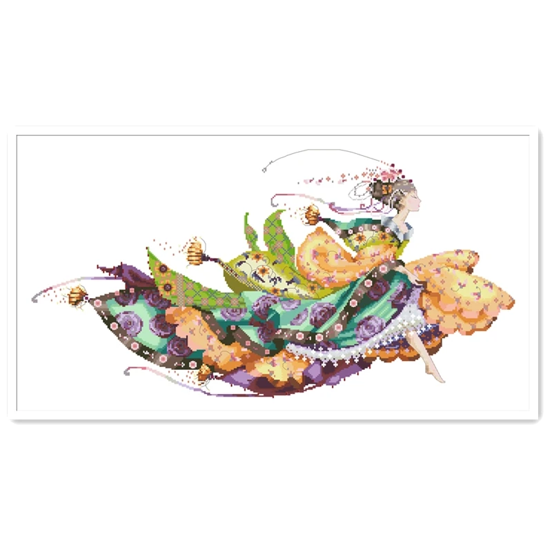 Наборы для вышивки крестом Принцесса Элиана сказочная леди ткань Аида 18 карат 14 11