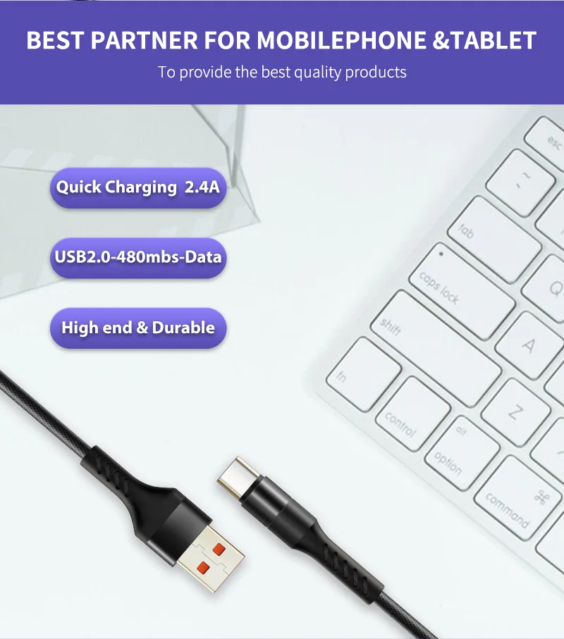 Кабель USB C кабель type C кабель для мобильного телефона Быстрая зарядка телефонный кабель для samsung S9 huawei P10 nintendo Oneplus 5 черный C245