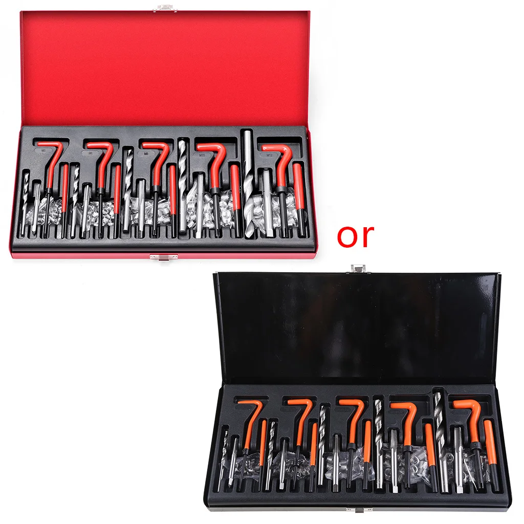 

131 Pcs Metric Thread Repair Tool Drill Helicoil Repair Kit for Repairing M5 M6 M8 M10 M12 Internal Screw Holes