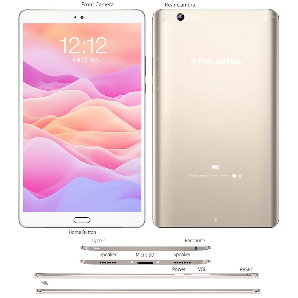 Планшеты Teclast M8 Android 7 1 планшет нетбук 8 4 дюйма 2560x1600 четырехъядерный 3 Гб RAM 32 Dual ROM