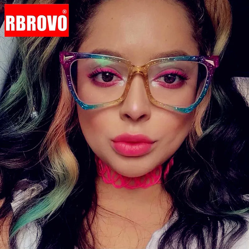 

RBROVO Cateye Oversized Sunglasses Women Vintage Eyewear Lady Shade Brand Designer Glasses Women/Men Mirror Gafas De Sol Hombre