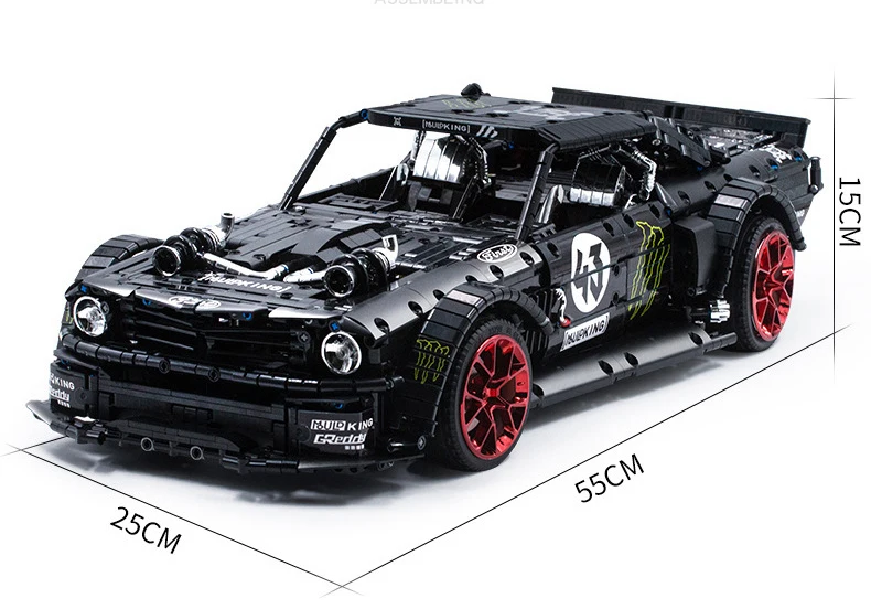 technics 2.4GHZ Remote radio control building block 1:8 scale ford mustang GT sport car model app rc toy collection for gifts
