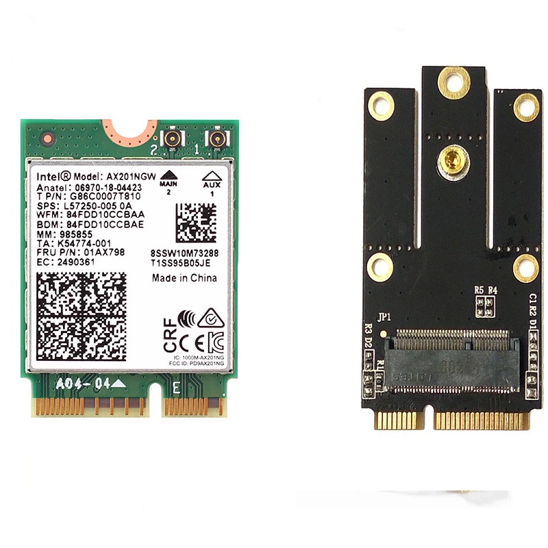 Двухдиапазонный 2400 Мбит/с беспроводной для Intel Wi-Fi 6 AX201 Bluetooth 5,0 NGFF ключ E CNVi Wifi карта AX201NGW 2,4 ГГц/5 ГГц 802.11ac/ax