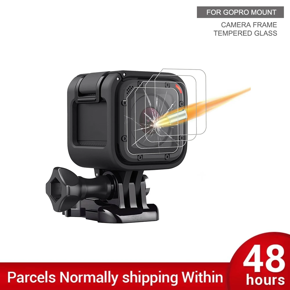 

Frame Case for GoPro Hero 5 4 Session Tempered Glass Lens Protector for Go Pro Session 4 5 Hero Camera Go Pro Accessories