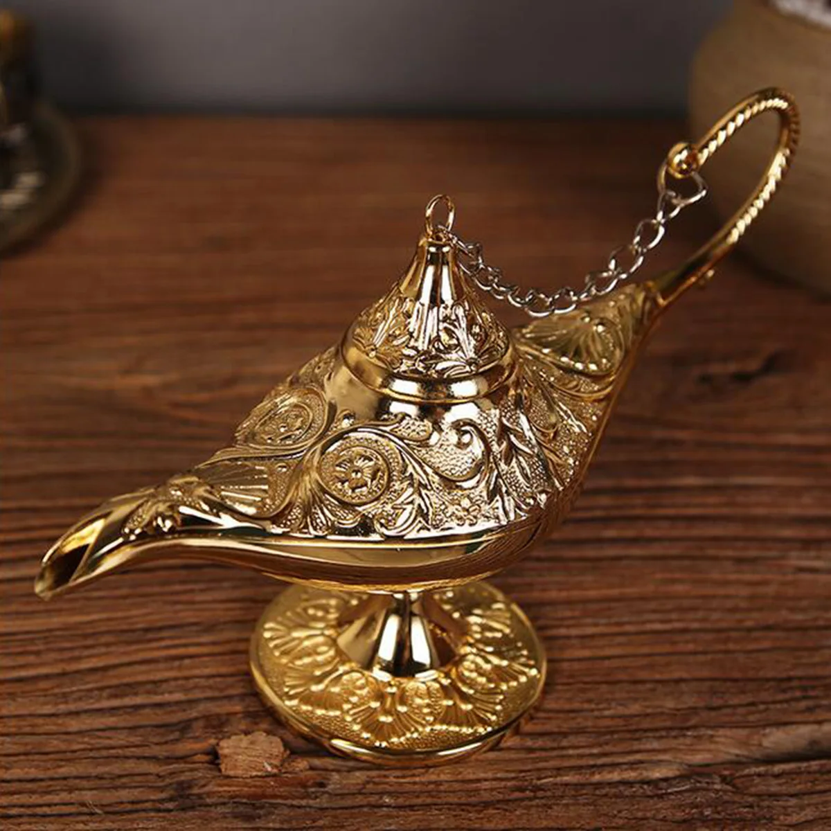 Зинковый сплав лампы Аладдина Желающего Чайник Собираемый Ретро Креативный Подарок Аладдина Декор Дома Хранение.
