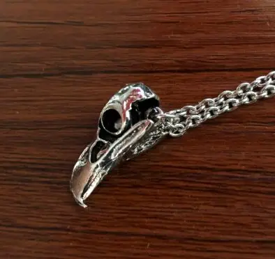 

Regalrock Gothic Raven Crow Necklace Corvus Corax Oddities Bird Skull Pendant Fashion Hot Charm Gift Wholesale Jewelry