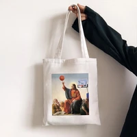 godfather and his friends play basketball print messenger bag casual cartoon shoulder canvas bags fun handbag retro women bag