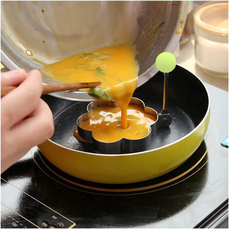 Нержавеющая сталь обжаренное яйцо бриллиантовое кольцо круглая форма в форме