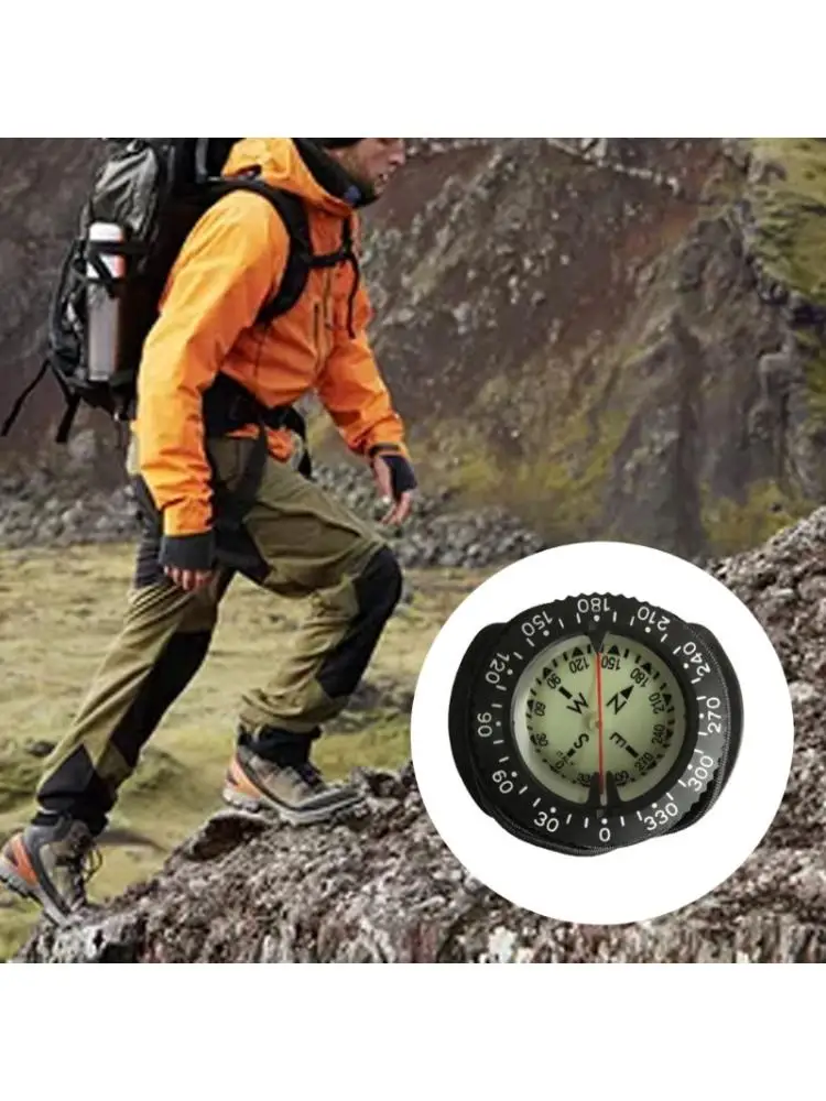 

Bungee Cord Compass Underwater 100m Diving Professional Waterproof Navigator Q1FF