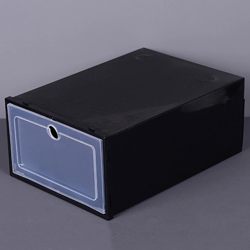 

6pcs Transparent Shoe Box Storage Shoe BoxesThickened Dustproof Shoes Organizer Can Be Superimposed Combination Shoe Cabinet