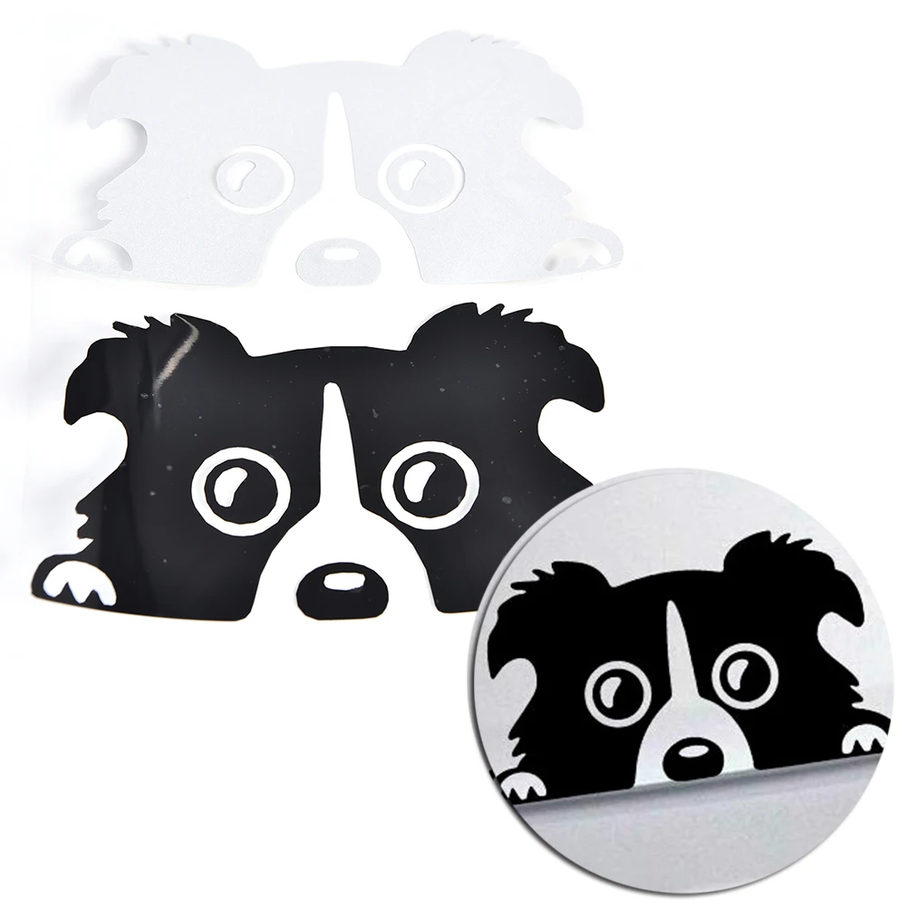 

1PC New Design funny car stickers Peeking Border Collie Dog Vinyl Decals Truck Decor Car Door Body And Motorcyle 14*8cm