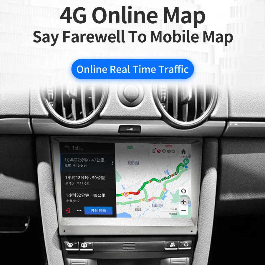 Автомобильный видеопроигрыватель 8 дюймов 128 Гб ПЗУ для Porsche Cayman S Boxster 987 911 997 2007-2015