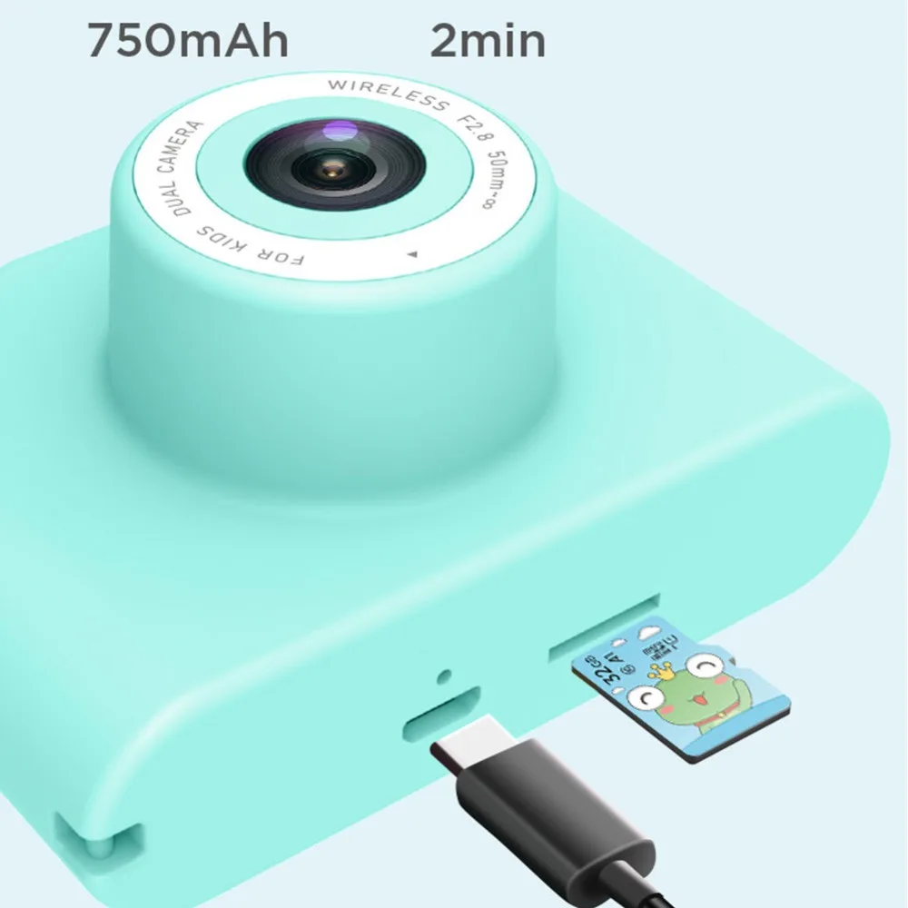 Мини Детская Wifi цифровая камера 24MP ips дисплей обучающая мультяшная детская игрушка для детей подарок на день рождения умная детская камера