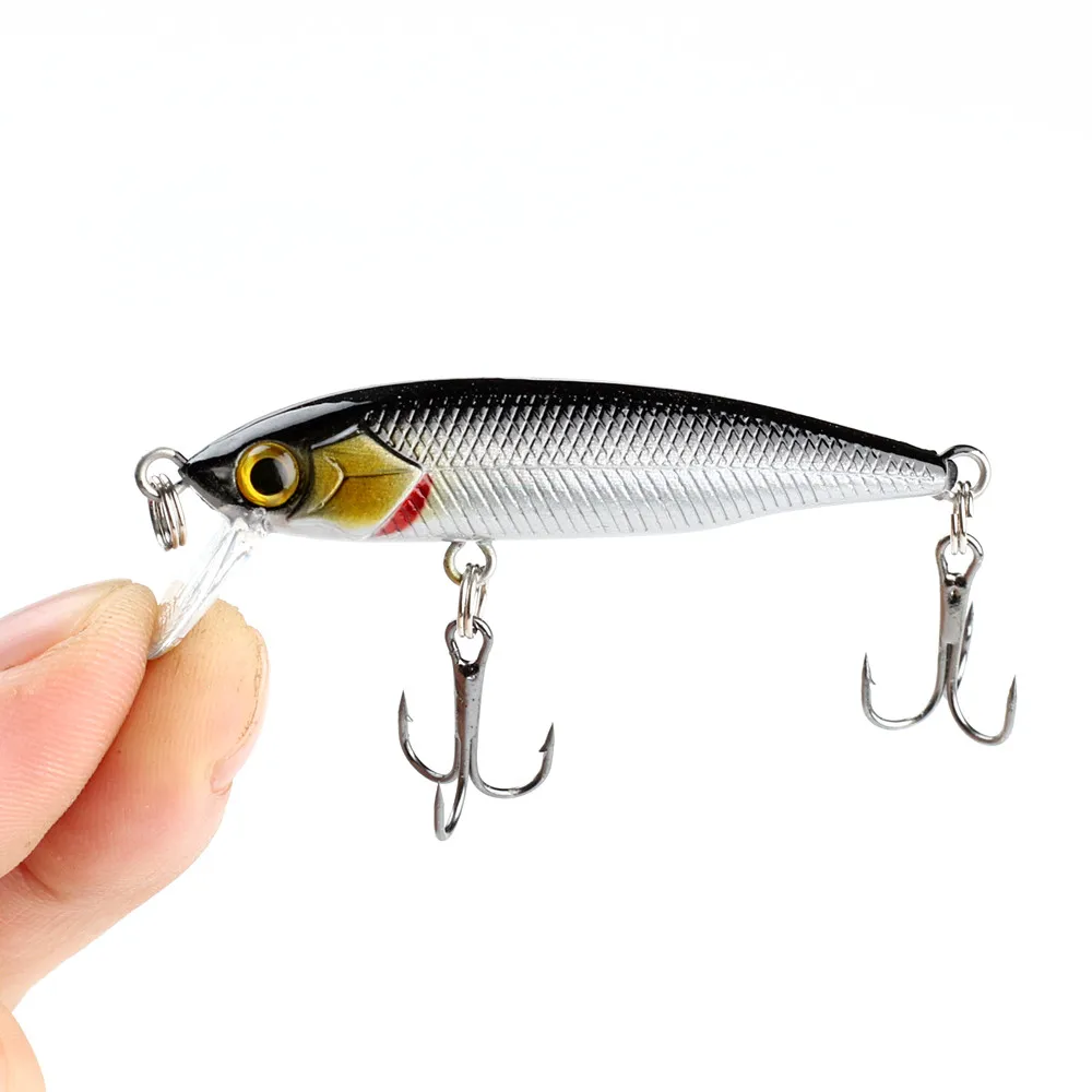 

Sinking Minnow Fishing Lure Wobblers 55mm 3.2g Plastic Artificial Hard Bait 3D Eyes Crankbait Bass Pike trout Fishing Tackle