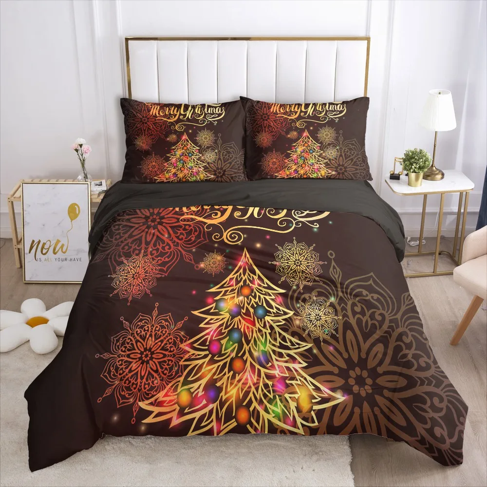 Комплект постельного белья с 3D рисунком рождественской елки|Комплекты белья| |