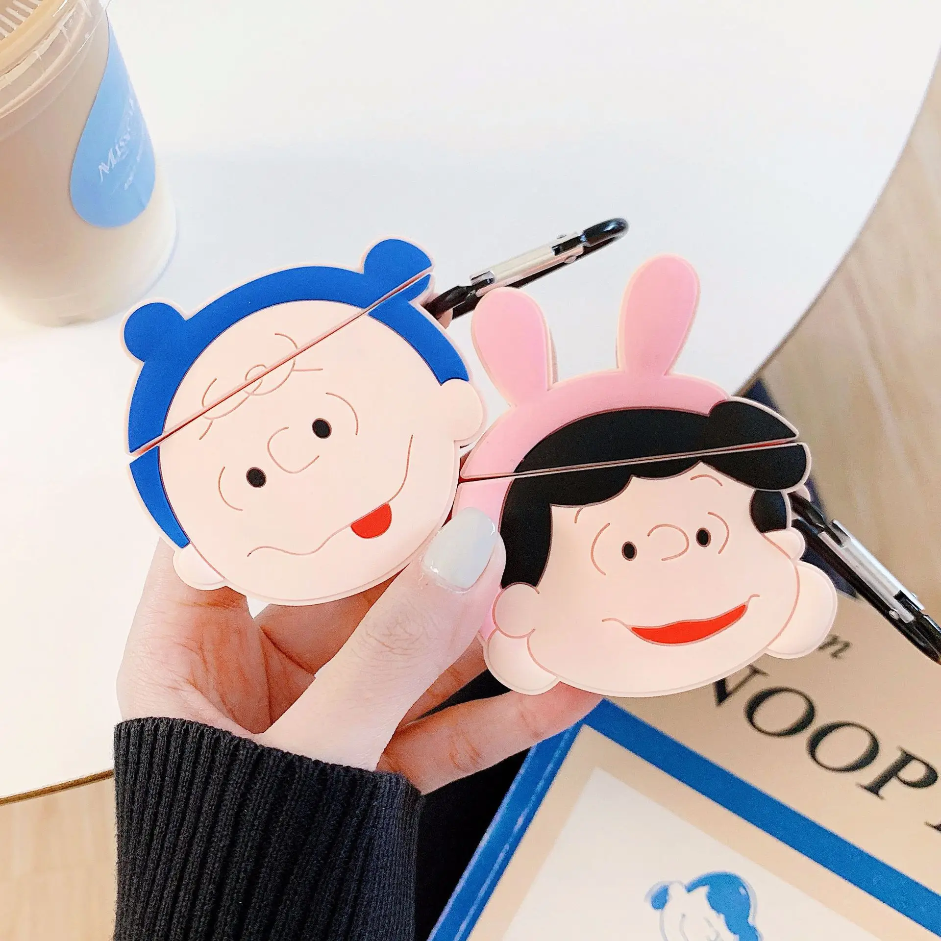 Чехол для AirPods 1/2 с милым мультипликационным принтом Charlie Brown силиконовый чехол Apple