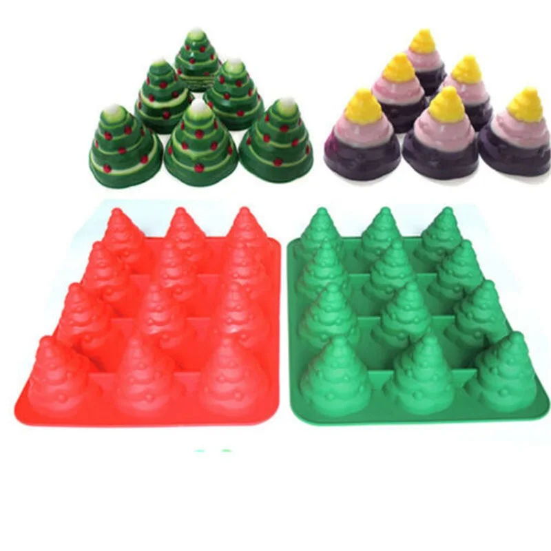 Fondant Mould Craft Christmas Tree Silicone Candle Soap 3D Cake Chocolate Baking Mold mold | Дом и сад