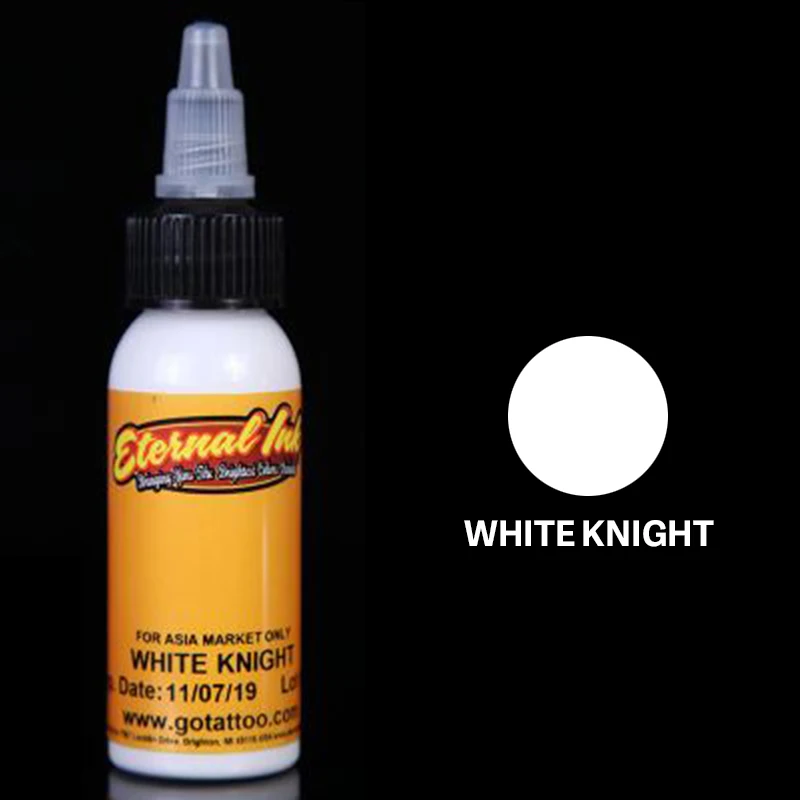 white knight Перманентный набор чернил для татуировки пигмент tinta Татуировка tinta de tatuar хна чернила Перманентный пигмент tinta tatuagem - Цвет: white knight
