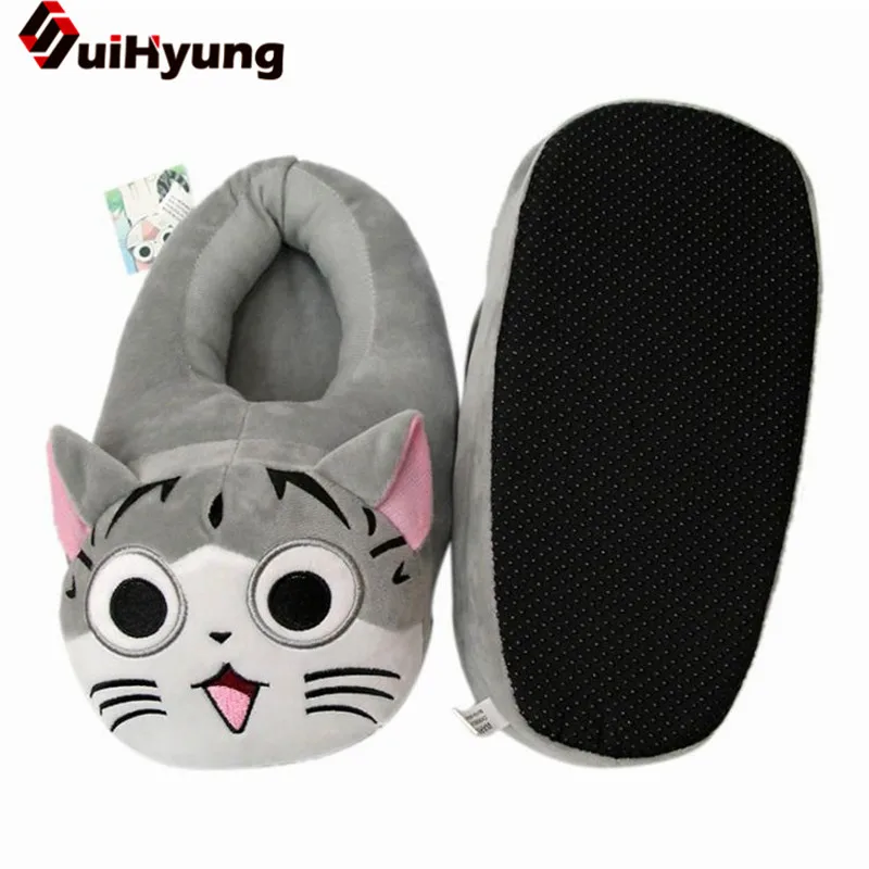 Зимние мягкие тапочки женская зимняя домашняя обувь теплые Мультяшные плюшевые