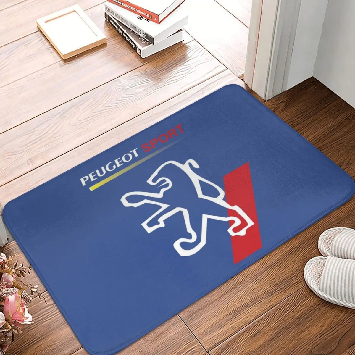 

Bath Mat Peugeot Sport Logo Rug Carpet Doormat Non-slip Antiwear Entrance Living Room Home Bathroom Kitchen Equipment