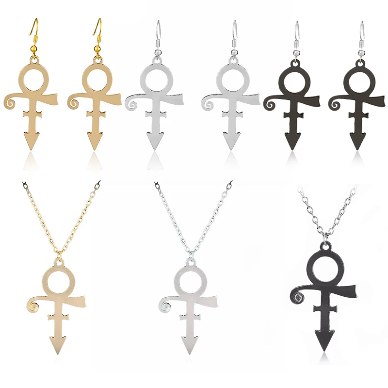 Принц RIP Мемориал Серьги с символом для женщин аксессуары свисающие серьги творческие