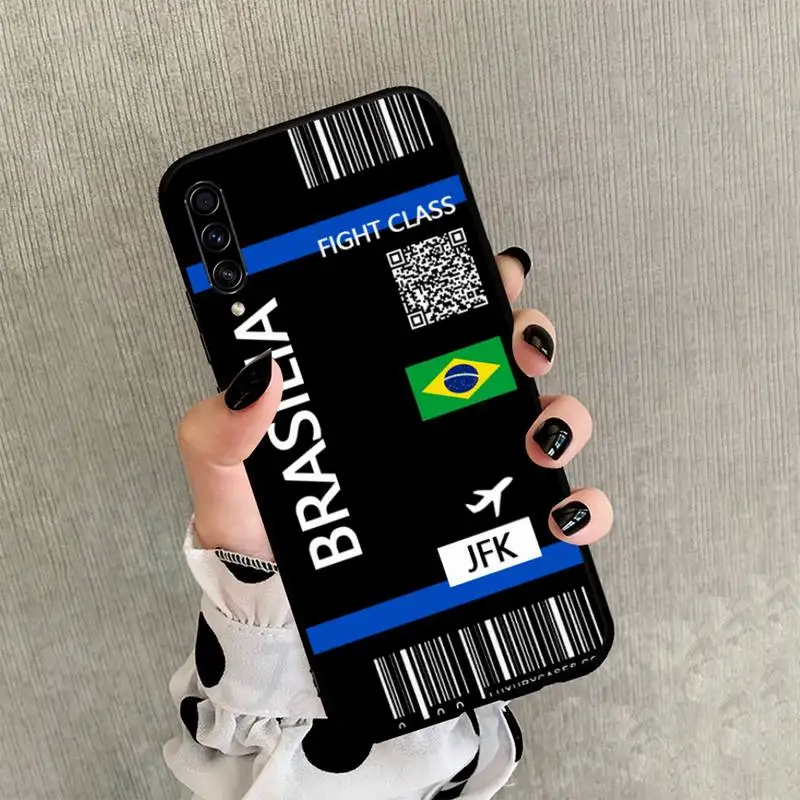 

Cute FIRST CLASS PLANE TICKET Phone Case For Samsung Galaxy J2 J4 J5 J6 J7 J8 2016 2017 2018 Prime Pro plus Neo duo