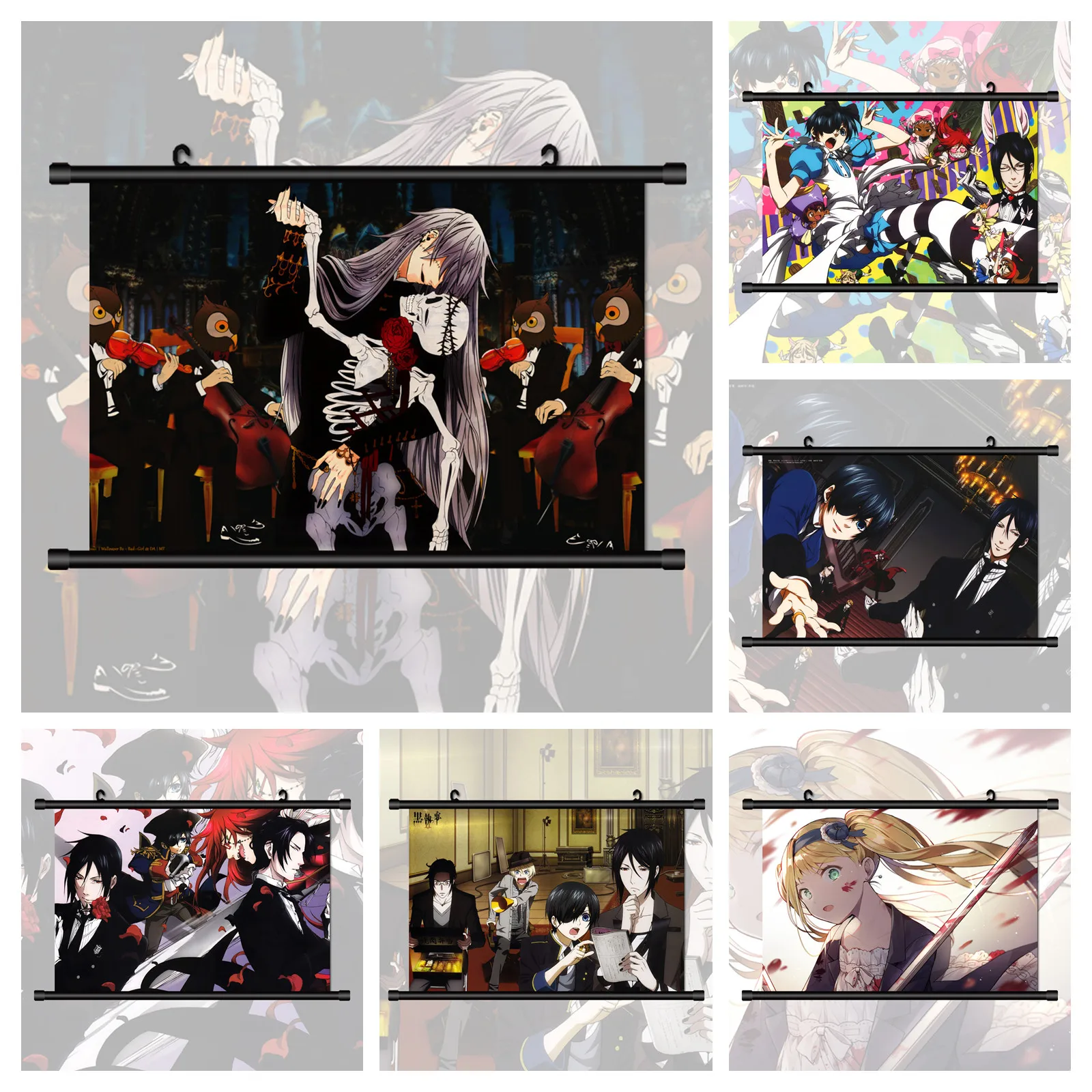 Постер для манги декор комнаты черный Батлер Michaelis Себастьян небеса фантомлей