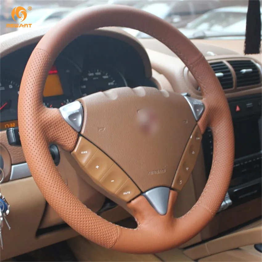 MEWANT коричневые аксессуары из натуральной кожи для Porsche Cayenne 2007-2010 запчасти