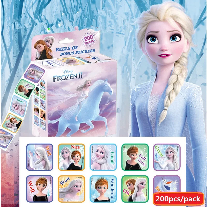 200 шт./объём Мультяшные стикеры Disney Холодное сердце Минни Микки принцесса Айша
