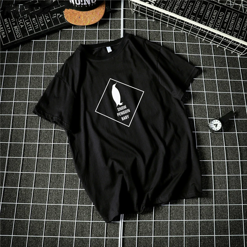 

Футболки мужские с принтом, простые универсальные летние мужские Забавные футболки с коротким рукавом, новая модная удобная шикарная футбо...