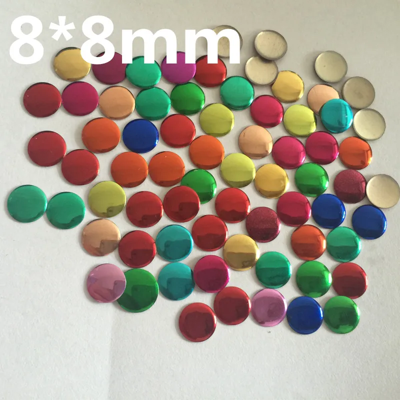 800 шт./лот 8*8 мм круглые красочные плоские металлические шпильки для утюга на