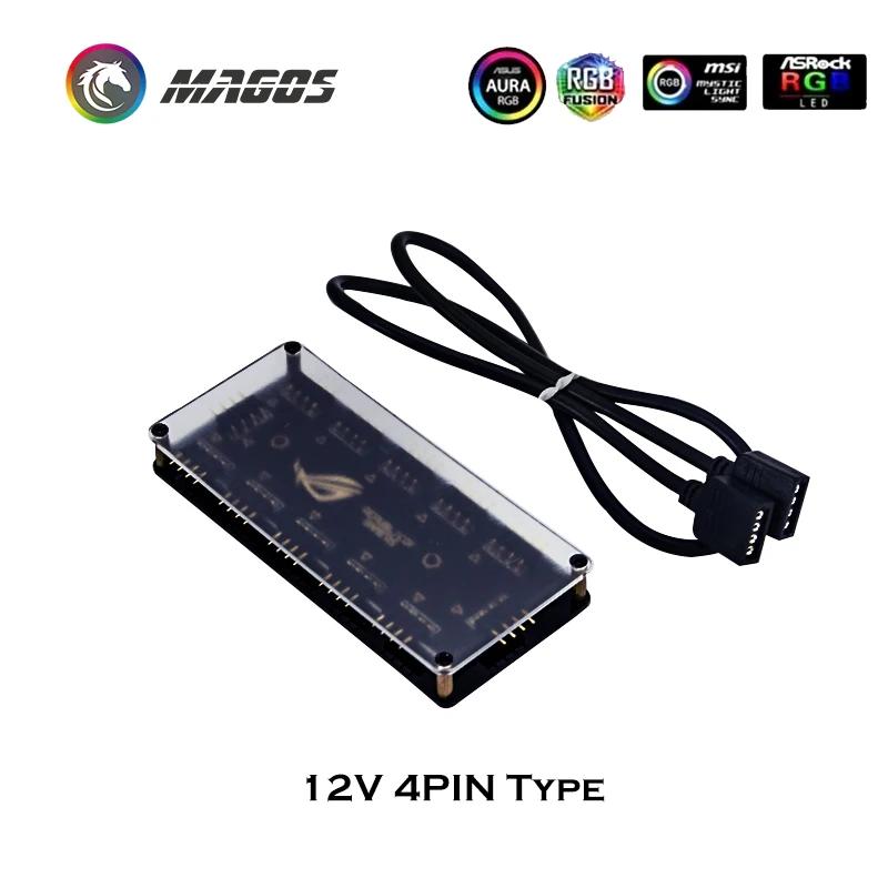 RGB разветвитель для материнской платы 12 В 4 контакта или 5 3 (SATA Блок питания) с