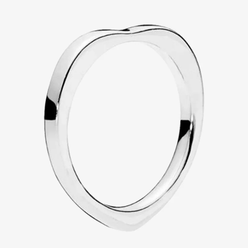 

925 Sterling Silver Pan Ring New Sparkling Arc With Crystal Ring For Women Wedding Party Gift Fashion Jewelry