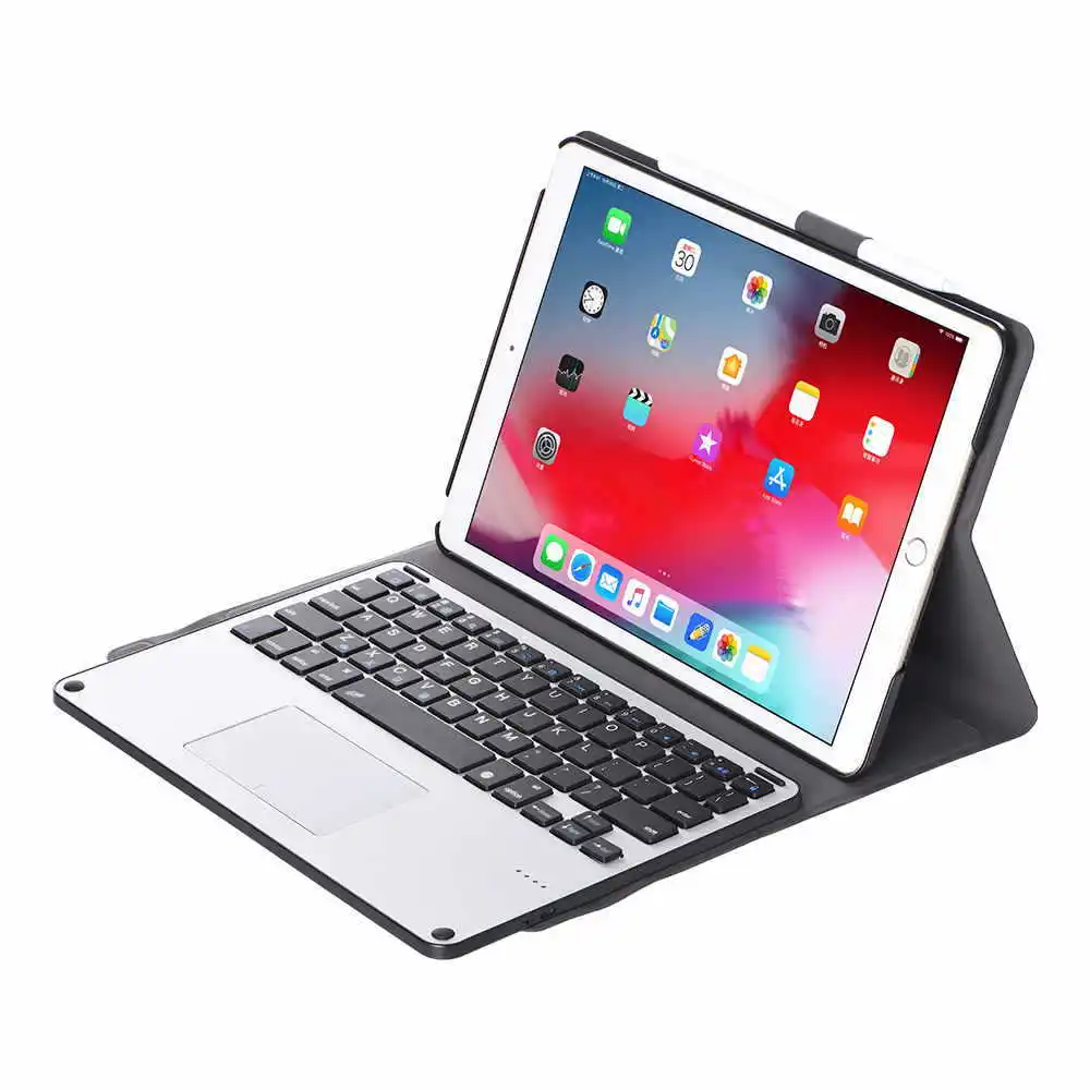 

Сенсорная клавиатура для ipad 10,2, Bluetooth чехол для клавиатуры для iPad 7-го поколения со слотом для ручки, защитный чехол 10,5