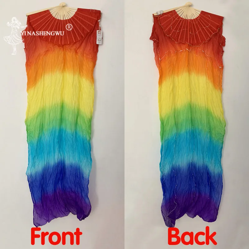 Женский Шелковый веер для танца живота 1 пара СИД фата выступлений реквизит на