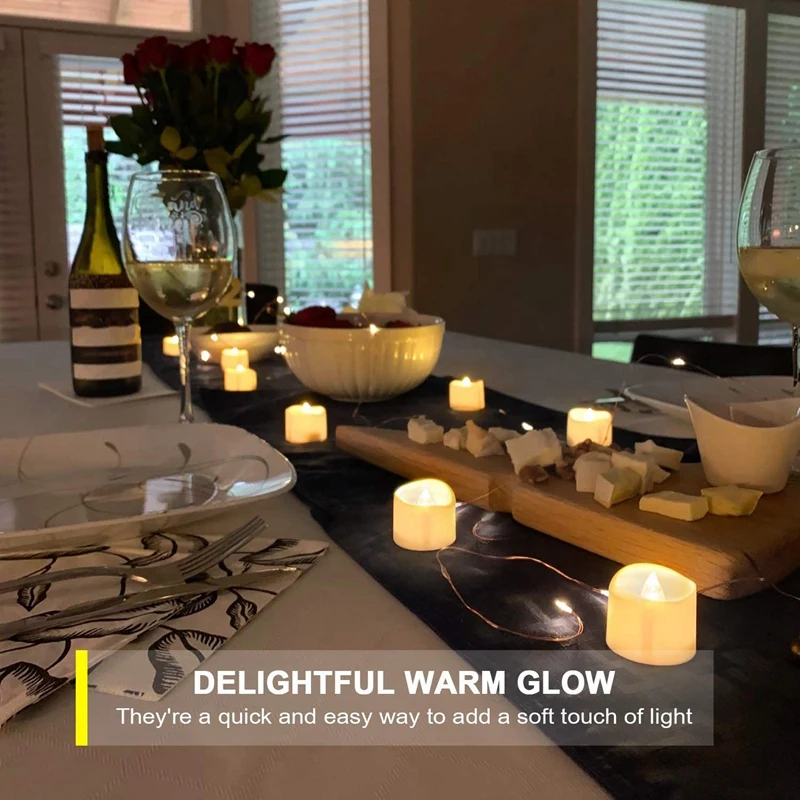 

Hot 12 Pack Remote Control Tea Lights Flickering, Long Lasting Battery Operated LED Candles for Home Decor