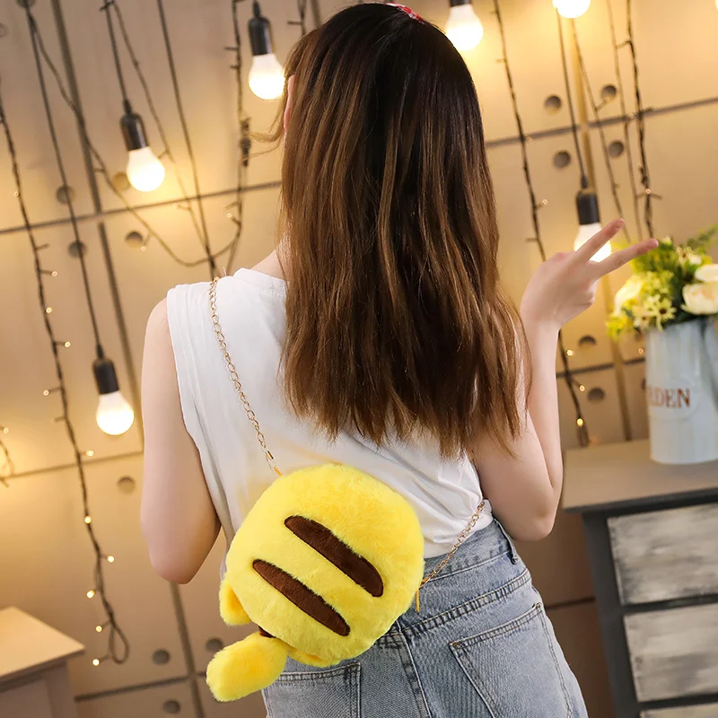 crossbody bag C Pikachu очень мягкий детский рюкзак, Высококачественная Милая шапка, подвижные уши, мягкая кукла, сумка через плечо, Подарочный Кошелек для монет, игрушка для детей - Цвет: crossbody bag C