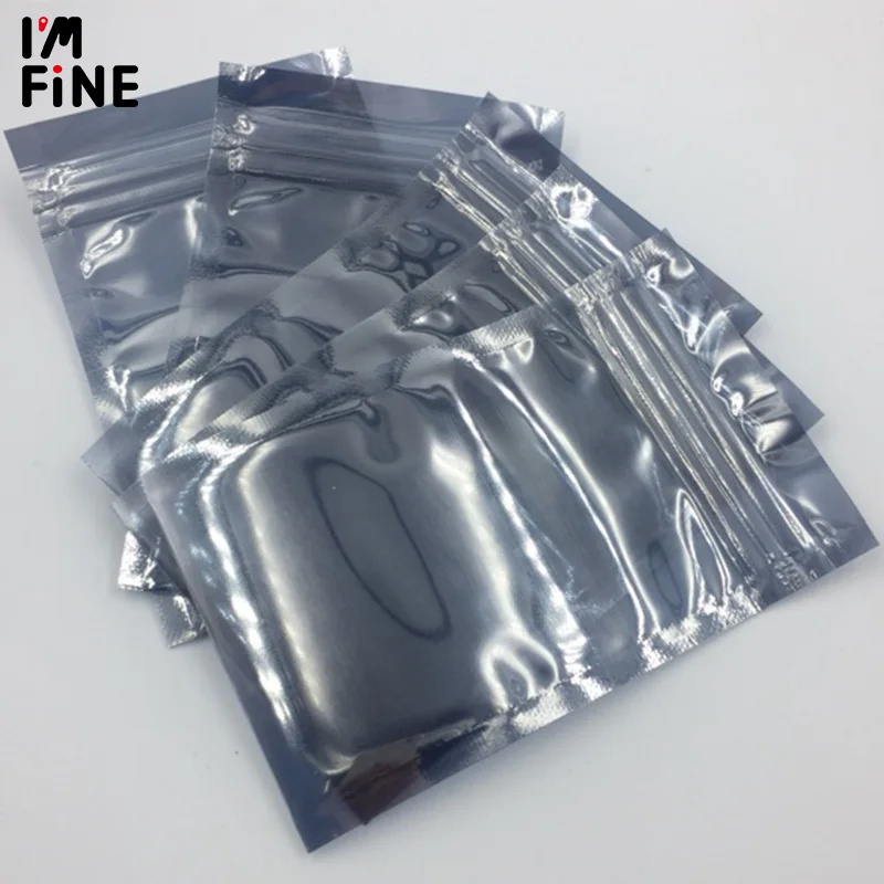 Антистатический алюминиевый пакет для хранения 100 шт./лот перезаряжаемый