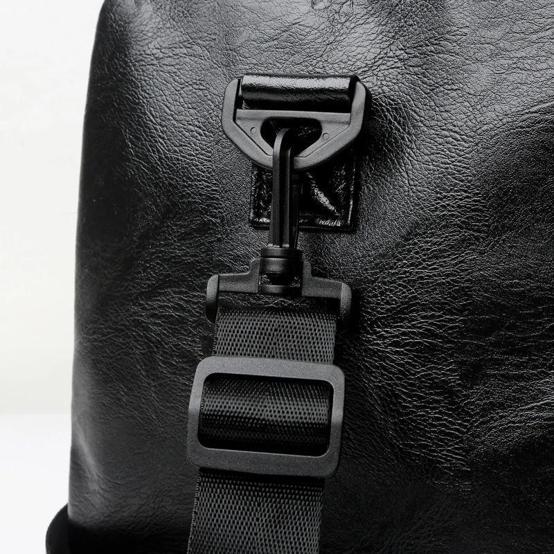 PU Waterproof Fitness Bag Short-distance Tour Luggage Yoga Gym Sports Training Box Portable Travelling Handbag With Shoe Storage